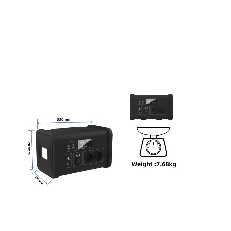 12V-13V/10A DC Εξόδου 700W/537.6wh Φορητό σταθμό ηλεκτρικής ενέργειας για κάμπινγκ και ηλιακή ενέργεια