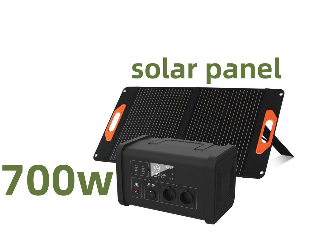 EU LiFePO4 700W Ηλιακός γεννήτης αποθήκευσης ενέργειας Ηλιακό σταθμό παραγωγής ενέργειας για φορητό οικιακό ηλεκτρικό ρεύμα
