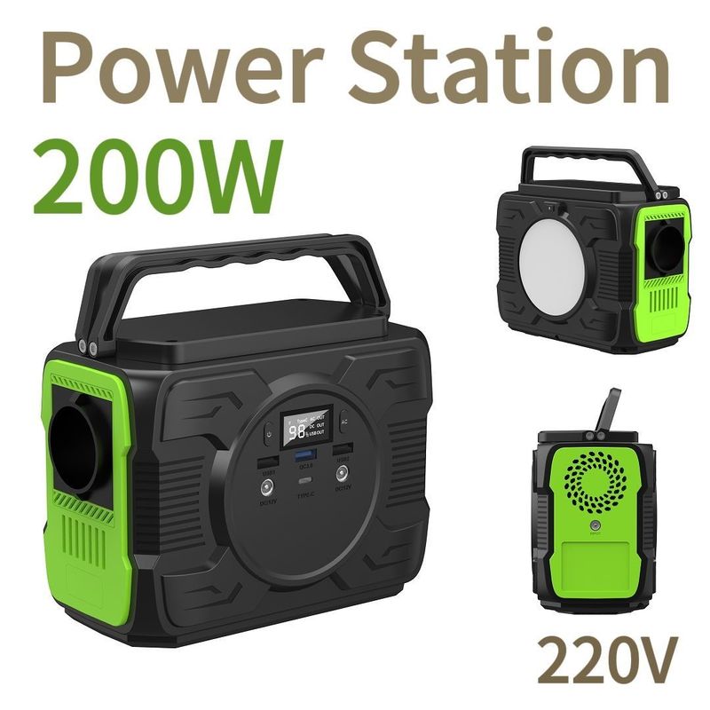 200W επαναφορτιζόμενη μπαταρία Ηλιακός γεννήτης Φορητό σταθμό ηλεκτρικής ενέργειας για σπίτι και εξωτερικό