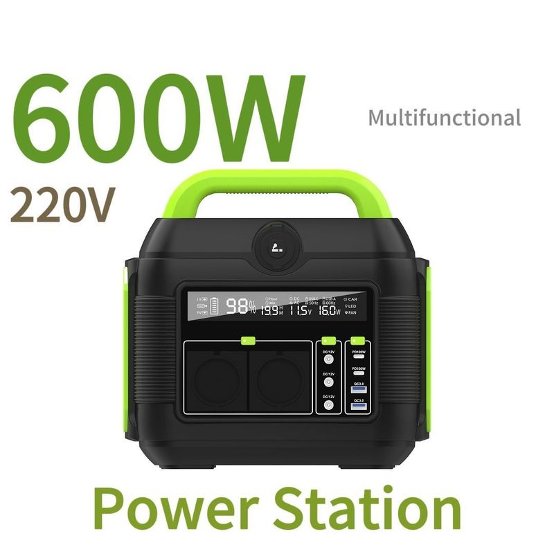 Εικονική οθόνη LCD 600W 1000W 1500W Φορητό σταθμό ηλεκτρικής ενέργειας για το σπίτι και το υπαίθριο κάμπινγκ