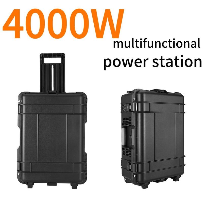 4000W φορητό σταθμό ηλεκτρικής ενέργειας 220V 500wh Έκδοση κύμα AC καθαρό κύμα sinus