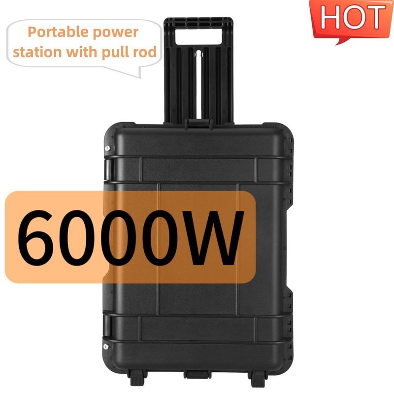 6000W υψηλής ισχύος πολυλειτουργικός φορητός ηλιακός γεννήτης για εξωτερικές λύσεις ηλεκτρικής ενέργειας