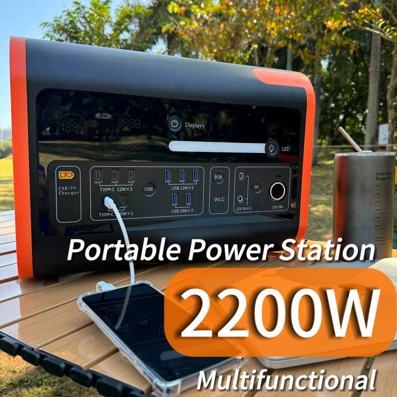 2200W εφεδρικό αποθεματικό ισχύος φορητή αποθήκευση ενέργειας με πιστοποίηση πιστοποίησης Un38.3/Msos