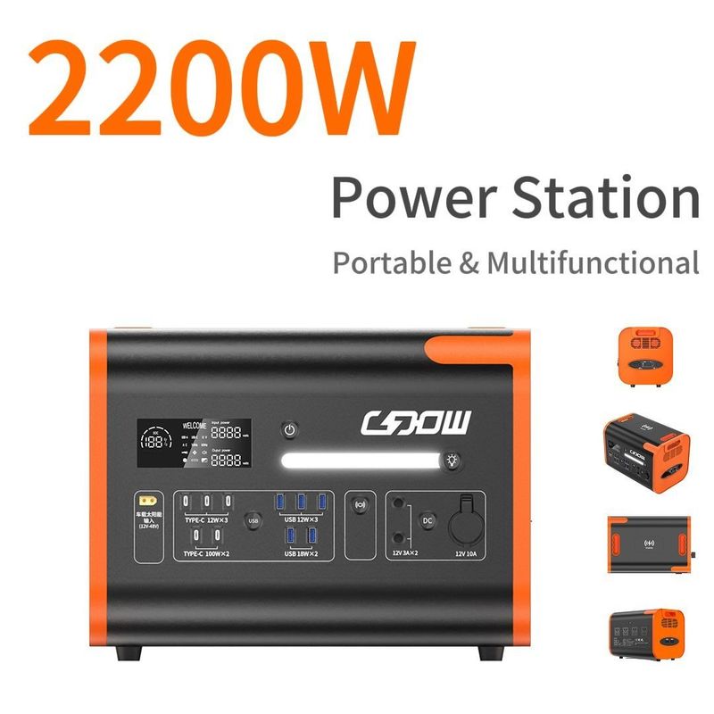 Προστασία από υπερβολική τάση 220V±5% 2500W μπαταρία λιθίου UPS γεννήτρια τραπεζικής για το σπίτι εξωτερικό κάμπινγκ