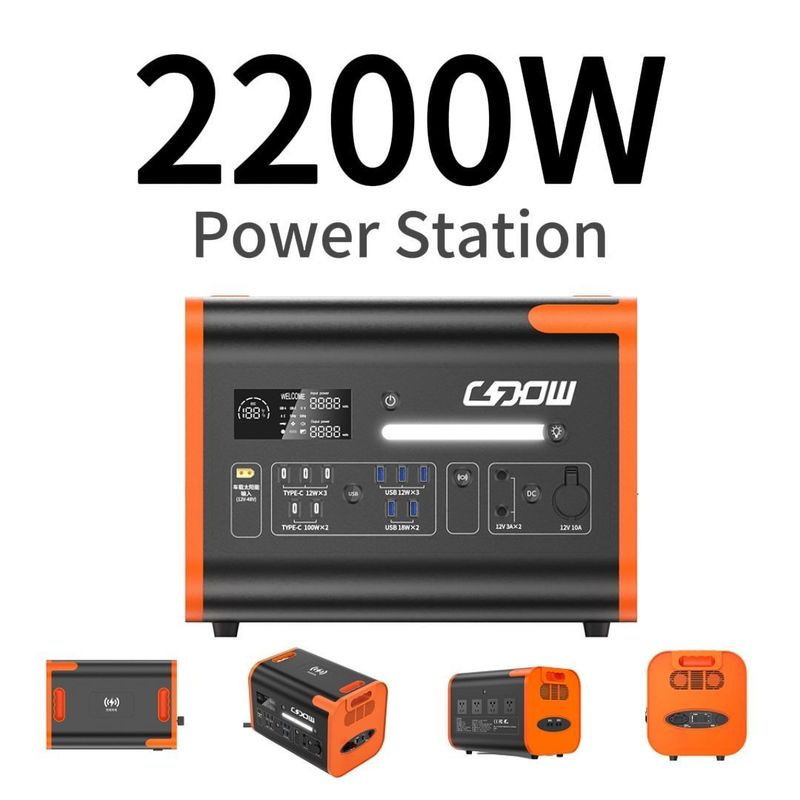 Γρήγορη φόρτιση 2200W 2000W 2500W εξωτερική ηλιακή ενέργεια