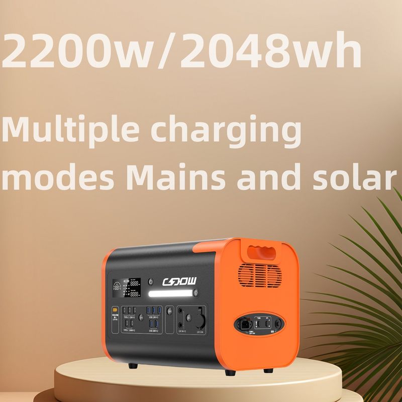 Ασύρματη φόρτιση 15W 40ah Υψηλής ισχύος φορητό σταθμό ηλεκτρικής ενέργειας με διάρκεια κύκλου 2000 φορές