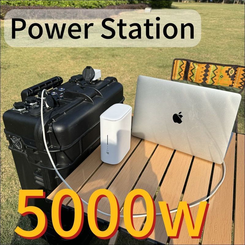 Μεγάλη χωρητικότητα 5000W/7000W Καθαρό κινητό σταθμό ηλεκτρικής ενέργειας για εξωτερικές περιπέτειες