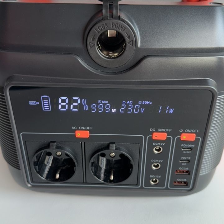 Εξαγωγή εναλλασσόμενου ρεύματος 220V 50Hz/110V 60Hz Φορητό σταθμό ηλεκτρικής ενέργειας 600W για κινητές εκτάκτου ανάγκης