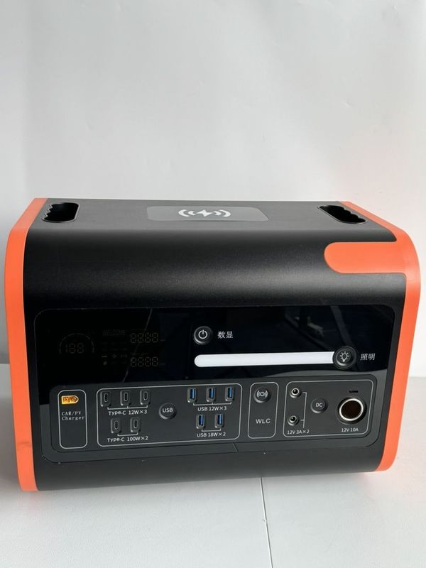 Ηλιακή φόρτιση 800W εξωτερική ηλεκτρική ενέργεια για πικνίκ κινητό σταθμό ηλεκτρικής ενέργειας 2200W με οθόνη ταινίας