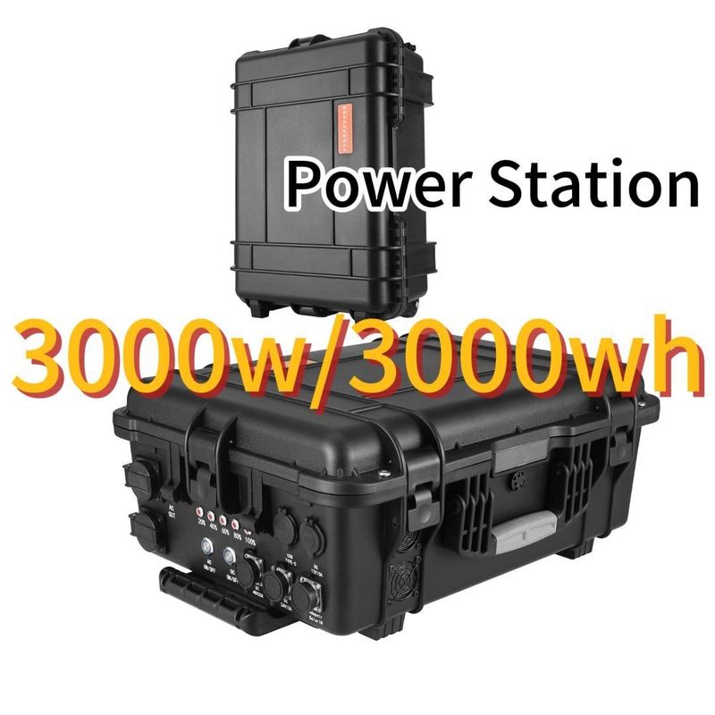 3000W Εξωτερικό RV/Van Camping Επείγοντα Inverter Κινητό σταθμό ηλεκτρικής ενέργειας Φορητή ράβδο και τροχαλία