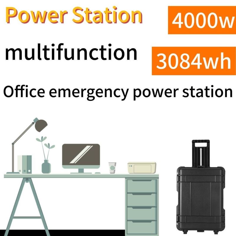 4000W 3840wh Ηλιακή φορητή μπαταρία Ιδανική για εξωτερικές κατασκηνώσεις