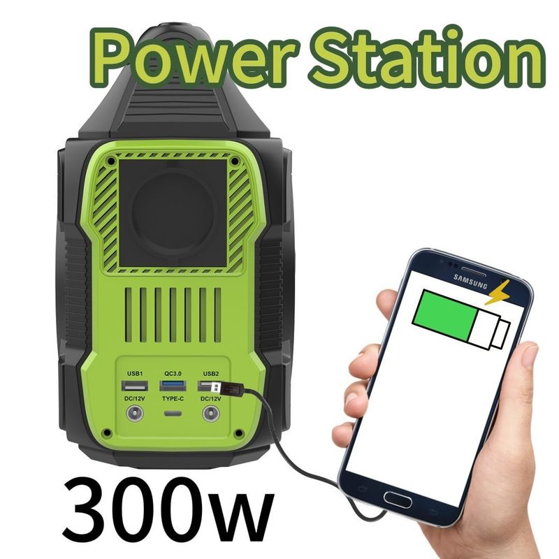 300W/288wh Αθόρυβος φορητός γεννήτης μετατροπέα για εξωτερικό ηλεκτρικό σταθμό κατασκηνώσεων Ανακυκλώσιμο