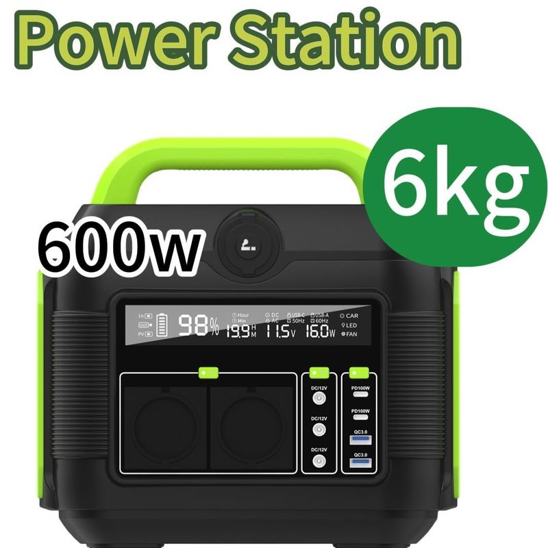 600W ηλεκτρική ενέργεια από μπαταρία λιθίου για την αγορά Aii USB τύπου C DC και AC έξοδος