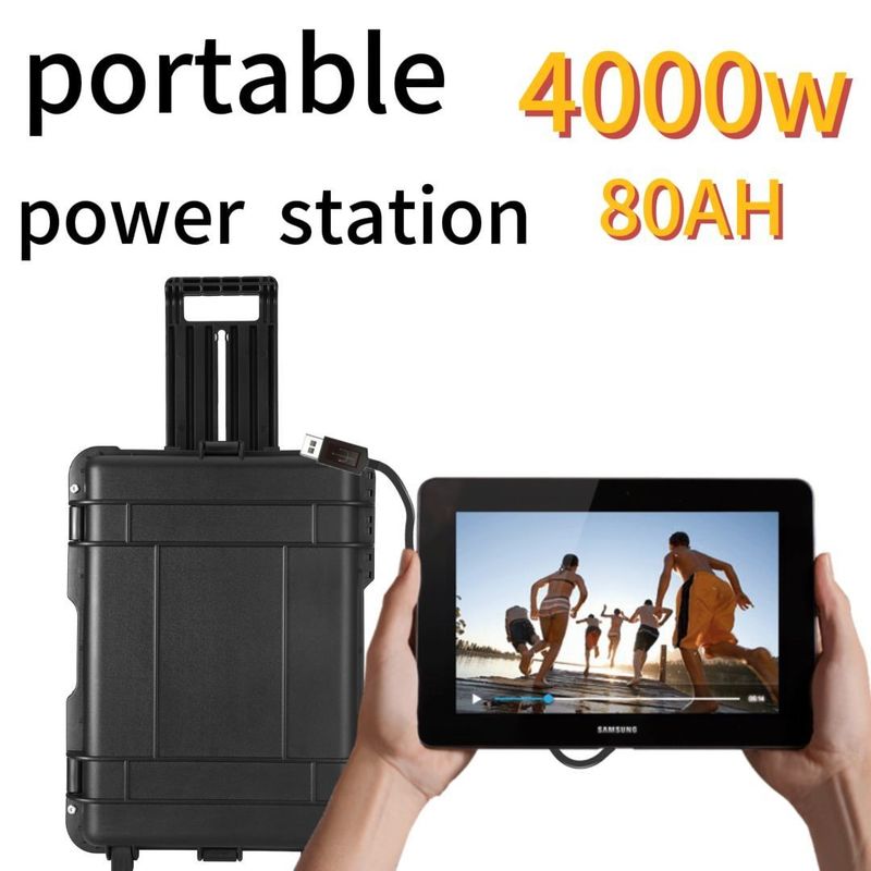 4000W80ah/UPS καθαρό σύστημα BMS με κινητήρα για φορητή ενέργεια