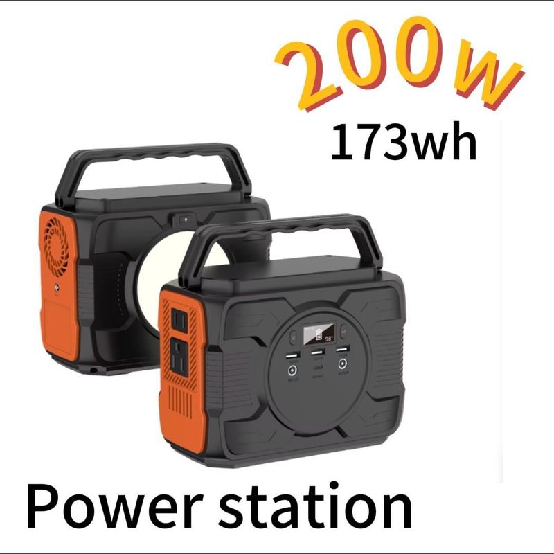 200W/173whc μπαταρία Εφεδρική ισχύς Επείγον φορητό σταθμό ηλεκτρικής ενέργειας Καλύτερο φως φλας LED
