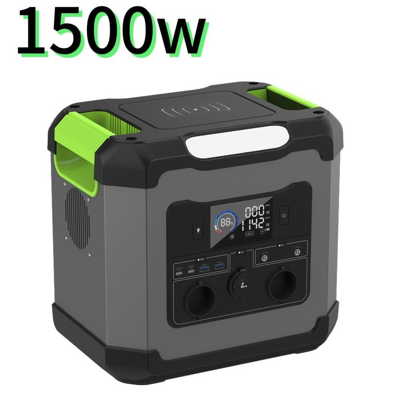 1200W/1500W/2000W Κινητή τροφοδοσία 1500W AC ισχύς εξόδου για φορητό σταθμό ηλεκτρικής ενέργειας
