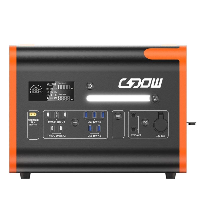 LiFePO4 Ενέργεια 2200W/2400W Ηλιακός γεννήτης Φορητό σταθμό ηλεκτρικής ενέργειας Διάρκεια ζωής 2000 φορές
