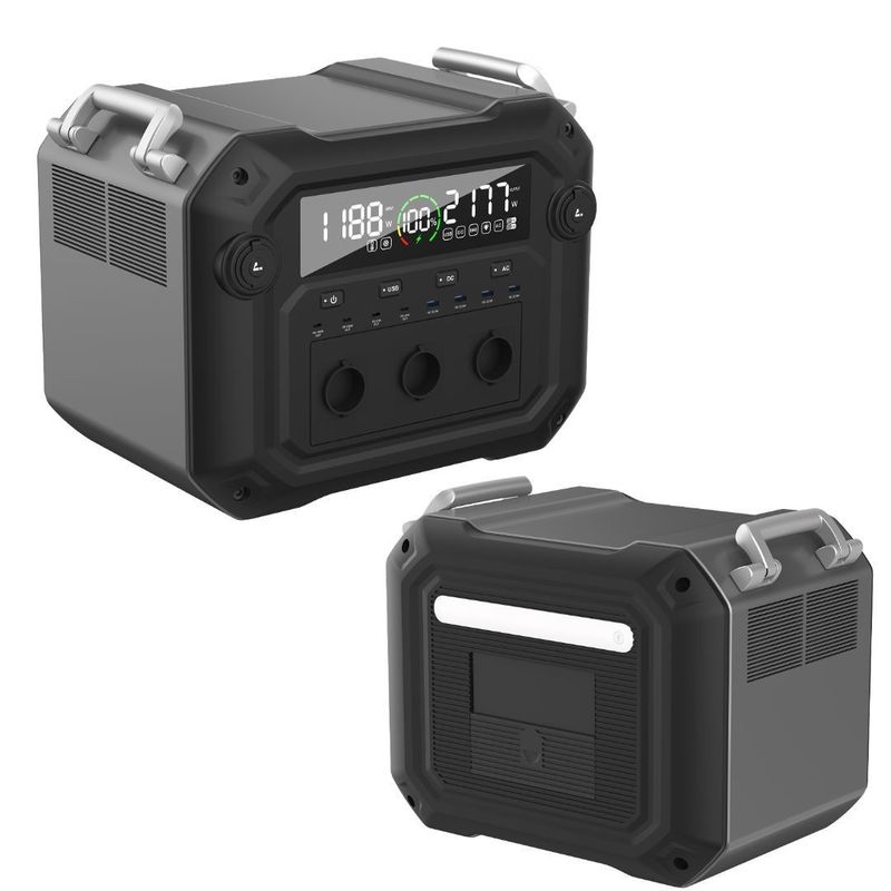 2500W/600W Ηλιακό Πίνακα Εισαγωγή LiFePO4 Ηλιακή μπαταρία Αποθήκευση Ενέργειας Φορητό σταθμό ηλεκτροπαραγωγής