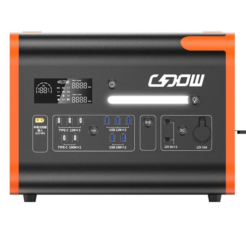 220V/40ah/2200W Ηλιακή ενέργεια Μεταφορτώσιμο εξωτερικό σταθμό αποθήκευσης ενέργειας με ταχεία φόρτιση 1500W μπαταρία λιθίου
