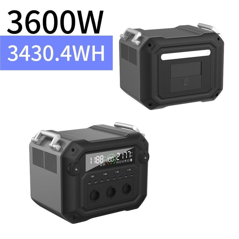 Δυομετρικός μετατροπέας 3600W/3430.4wh Πολυλειτουργική κινητή τροφοδοσία για εξωτερικούς χώρους