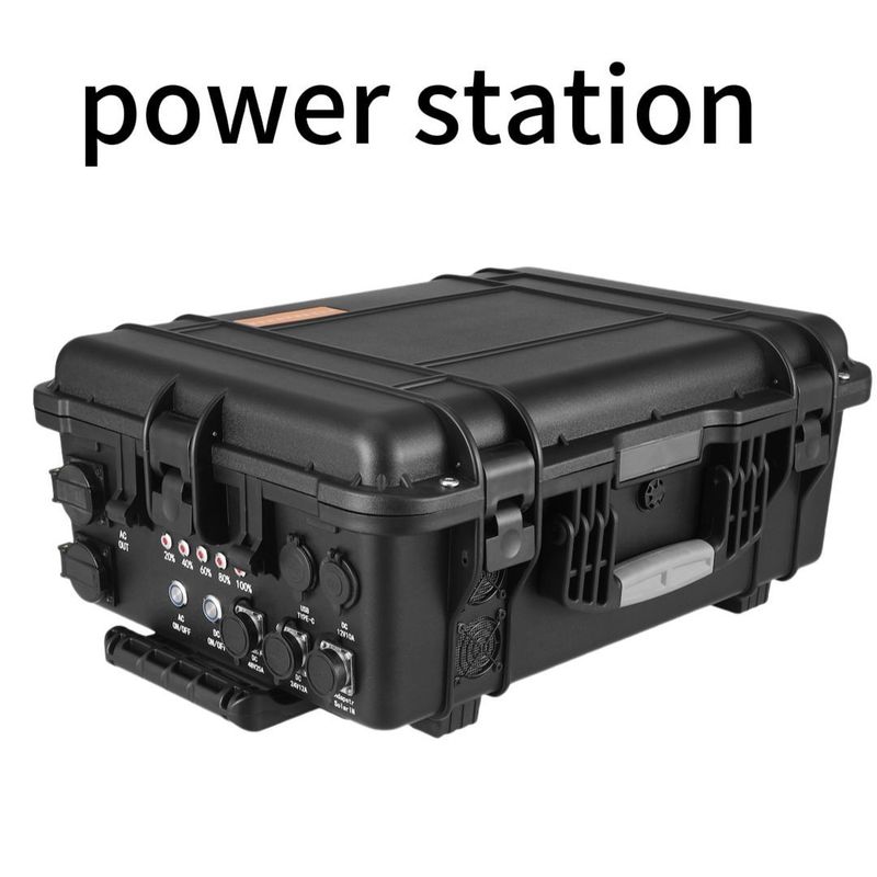 4000W 3840Wh φορητό κινητό σταθμό ηλεκτρικής ενέργειας με δείκτη μπαταρίας και ανθεκτικό σε έκρηξη φως LED