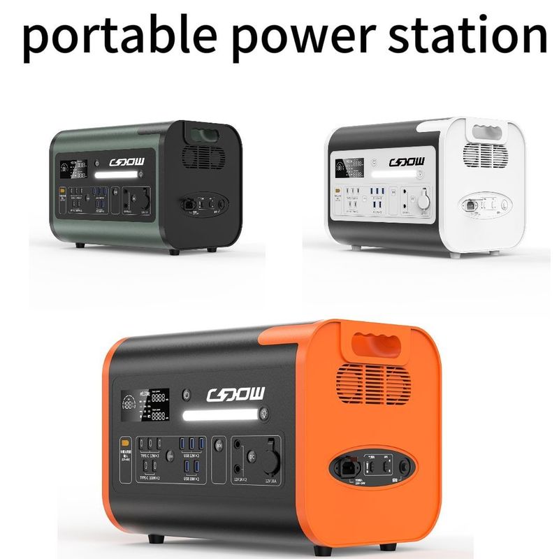 40ah/110V/220V Κινητό επαναφορτιζόμενο 2200W Εξωτερικό καταυλισμό Ηλεκτρική ενέργεια από μπαταρία λιθίου Φορητό σταθμό ηλεκτρικής ενέργειας