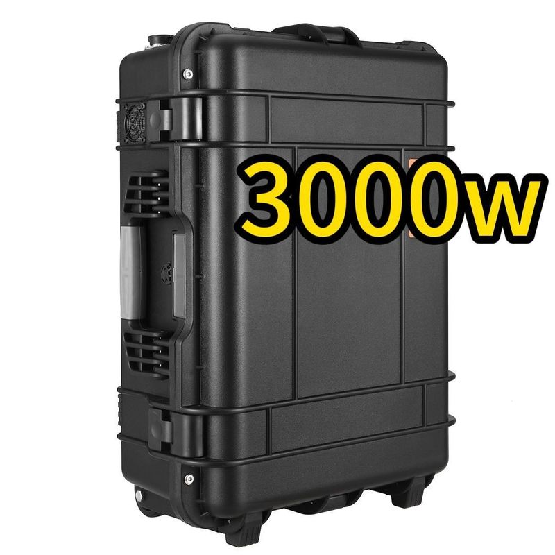 3000W/3000wh Φορητό σταθμό ηλεκτροπαραγωγής αποθήκευσης ενέργειας ABS υλικό για ταξίδια