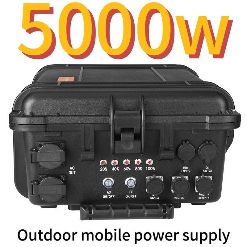 Προστασία χαμηλής θερμοκρασίας 5000W AC LiFePO4 ηλιακή γεννήτρια για οικιακό εξωτερικό