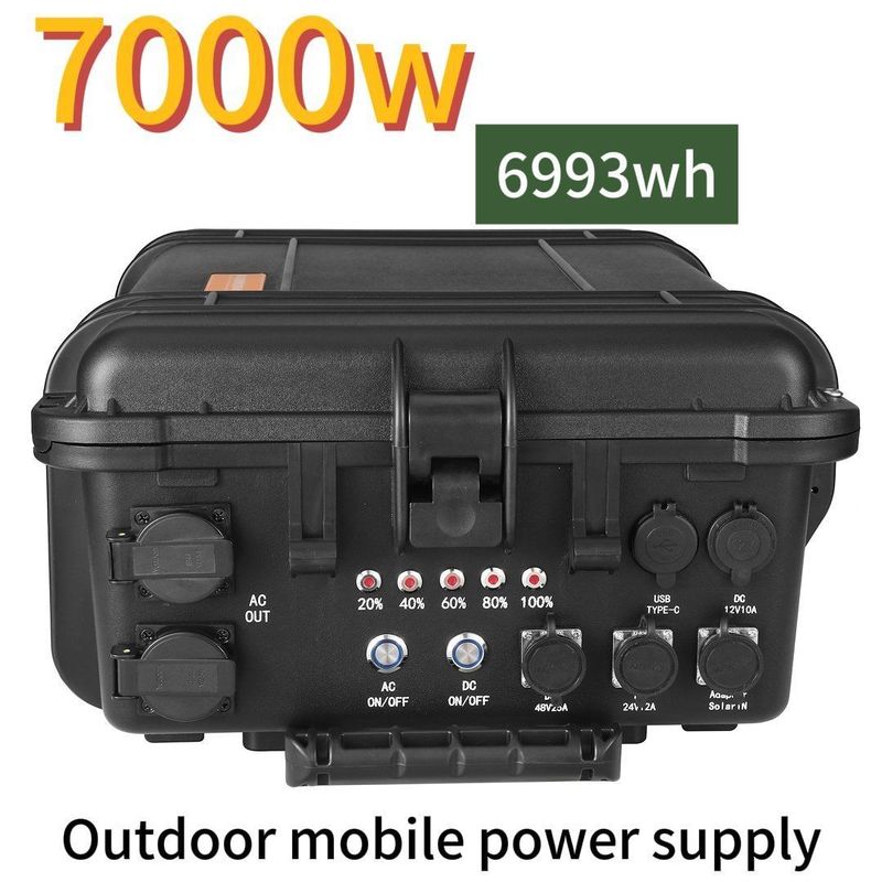 7000W/6993whlifepo4 Εξωτερικό φορητό επαναφορτιζόμενο ηλιακό σταθμό αιολικής ενέργειας για εξωτερικούς χώρους