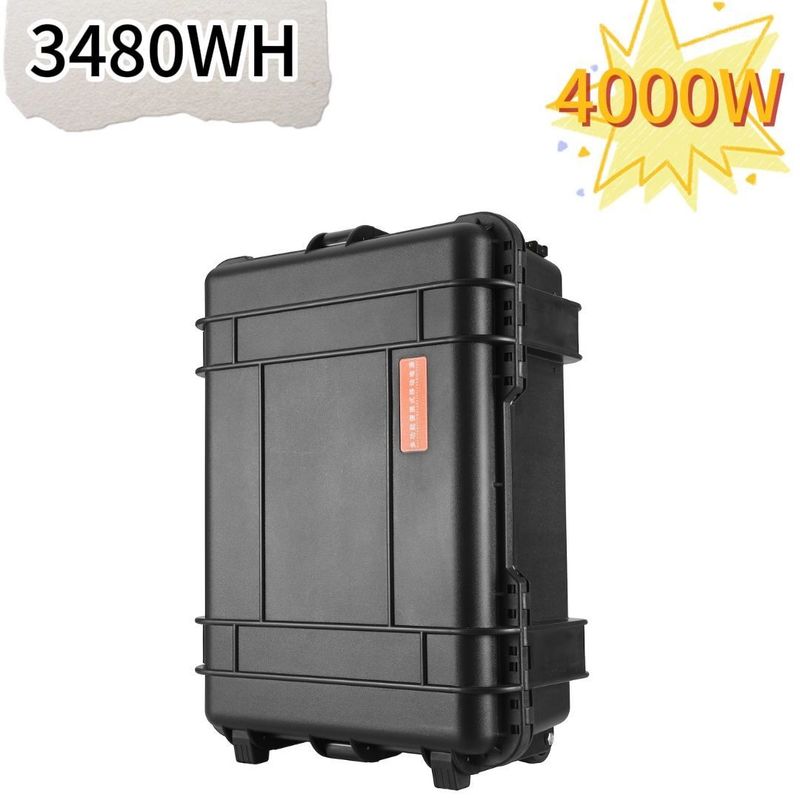 Μαύρο κιβώτιο τραβήχτη 4000W ηλιακός γεννήτης φορητό σταθμό ηλεκτρικής ενέργειας για εξωτερική φωτογραφία drone