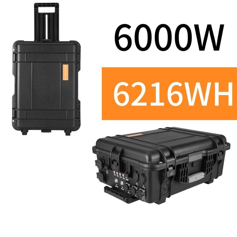 ODM/OEM ABS Σύνθετο υλικό κελύφους 6000W/6216wh LiFePO4 Ηλιακή γεννήτρια για το σπίτι εξωτερικά