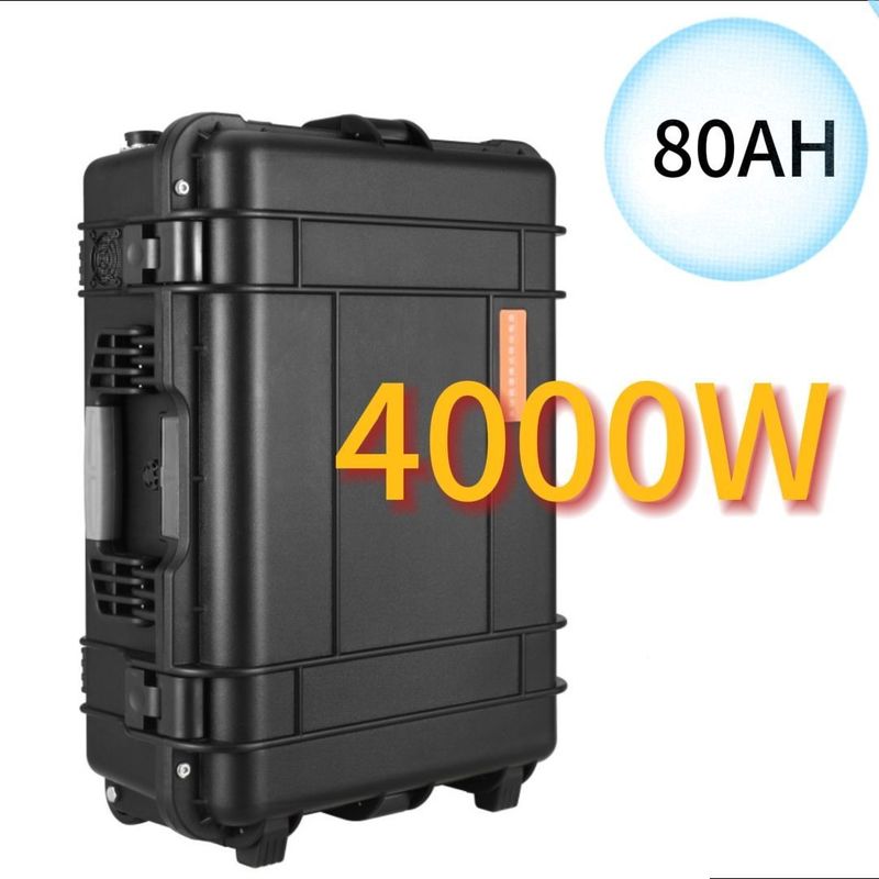 4000W/110V/230V φορητό σταθμό ηλεκτρικής ενέργειας για αποθήκευση ενέργειας LiFePO4 και δείκτη μπαταρίας